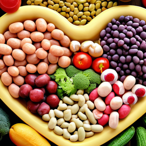 Home 16 **Image Prompt for Gut Bacteria and Heart Health**:
"Illustration of a diverse gut microbiome with various types of beneficial bacteria, surrounded by fruits, vegetables, and legumes. The background shows a healthy heart, symbolizing the positive impact of a fiber-rich diet on cardiovascular health."
