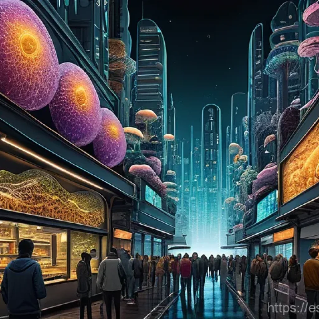 마이크로바이옴과 장내 미생물의 변화 - **Prompt 1: The Inner Ecosystem - A Bustling Microbial City**
    "A highly detailed, vibrant, and a...