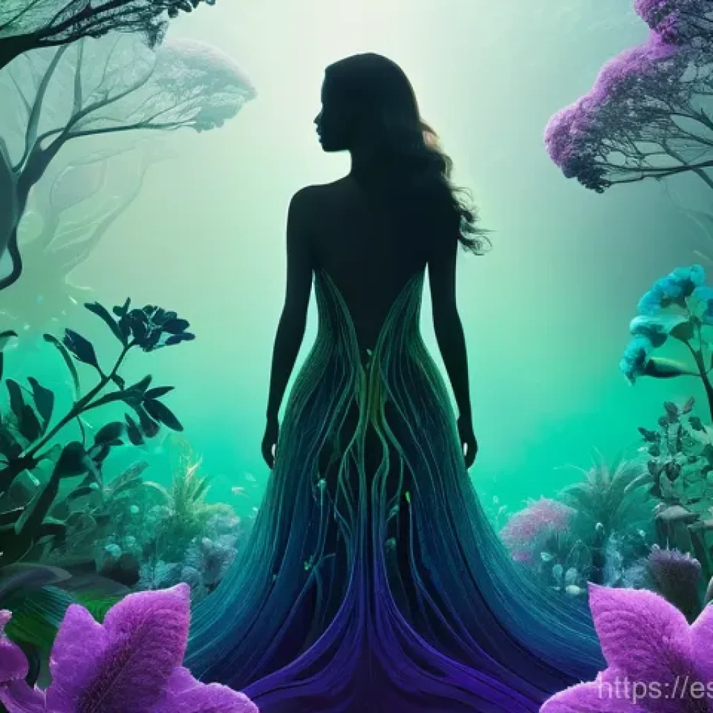마이크로바이옴과 미세먼지의 영향 - **Prompt:** A visually stunning digital art piece depicting an abstract, ethereal "inner garden" wit...